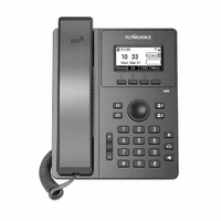 Téléphone IP d'entrée de gamme Flyingvoice P10S, 2 comptes SIP, écran LCD rétroéclairé de 2,3 pouces, PoE, double ports 10/100M, conférence audio 6 voies, système d'exploitation Linux