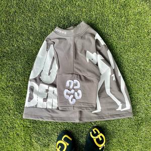 OEM Maßgeschneiderte Großhandels-T-Shirts im Vintage-Stil mit Siebdruck, Wascheffekt, Rippenkragen, Oversize-<span class=keywords><strong>Patchwork</strong></span> und Acid-Wash - Product Image 3