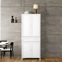 Buffet de cuisine moderne de luxe en panneau MDF blanc, réglable, pour salles à manger et salons, hôtels, meubles de maison