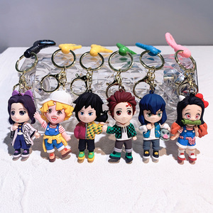 Llavero de mosquetón de plástico blando con forma 3D de anime, ligero, creativo y de moda, de 8 cm, con diseño de dibujos animados de Demon Slayer, colgante para bolsa de cumpleaños - Product Image 6