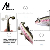 Señuelo de Pesca Artificial Suave de 12cm/15cm para Trucha, con Anzuelo Biónico y Cabeza Plomada
