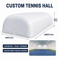 Couverture de court de tennis gonflable hermétique sur mesure avec logo, installation rapide, dôme pneumatique
