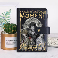 2 Designs19 * 13cm 80 pages Death Note Notebook Paper PU Leather Cover Anime Ryuk Loose Leaf Diary Notebook for Kids Birthday Gift