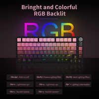 Kustom 75% Gasket dipasang 81 tombol 2.4G BT kabel Gaming mekanik Keyboard nirkabel rgb mekanik keyboard untuk PC Gamer