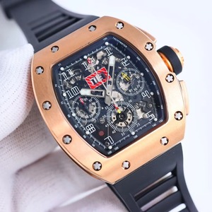 Men's Sporty Mechanical Luxury Watch Rose Gold <b>Carbon</b> <b>Fiber</b> Case Rubber Strap Pointer Dial Featuring Excellent Wear Resistance - Product Image 3