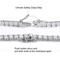Bracelet chaîne tennis Messi Jewelry en or jaune 10K 14K 18K avec moissanite DEF VVS-VS de 2 mm