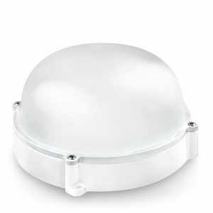 Luz LED redonda exterior IP65 de 12W, luz blanca cálida, ideal para iluminar jardines y espacios al aire libre. - Product Image 1