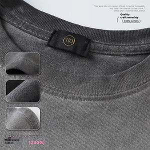 Ensemble t-shirt personnalisé 100% coton impression graphique lourd javel acide lavé Vintage lâche garçons ensemble de t-shirts - Product Image 6