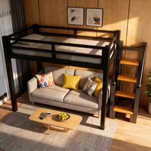 Lit superposé avec rangement, design moderne, escalier pour <span class=keywords><strong>auberge</strong></span>, chambre d'adultes, maison, école, appartement, dortoir, meubles de chambre à coucher - Product Image 3