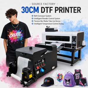 เครื่องพิมพ์ DTF ขนาด A3 30 ซม. แบบขายส่ง หัวพิมพ์คู่ I3200 พร้อมเครื่องเขย่าผงและชุดเครื่องรีดร้อนอัตโนมัติ - Product Image 1