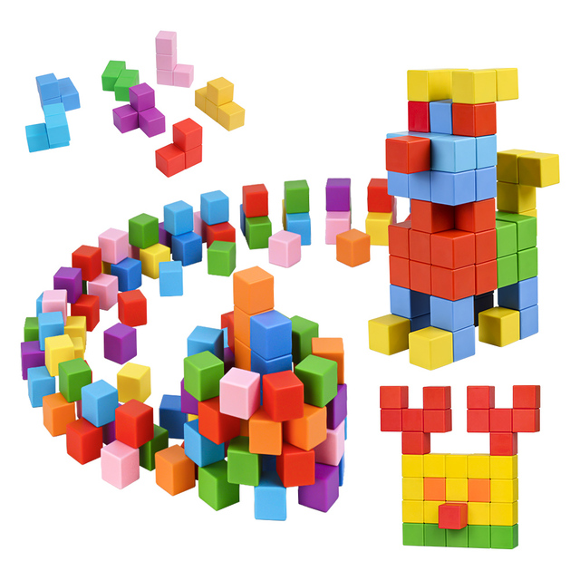 Magnetic Cubes 2.5cm 3cm 3.3cm 4cm Toddlers Puzzle Cubes Building Blocks Toys for Kids Preschool STEM Educational Montessori Toy