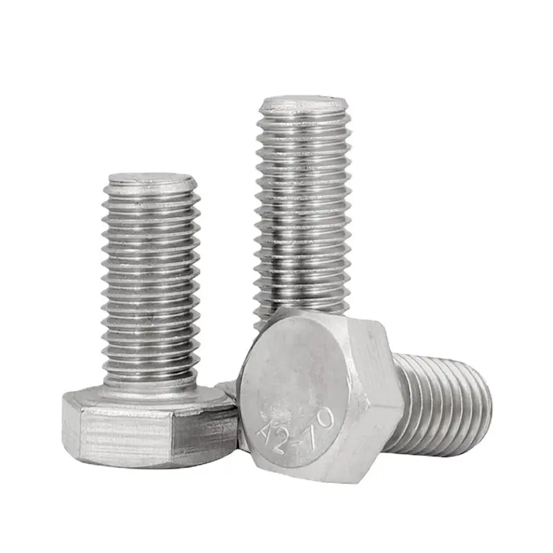 High Quality Stainless Steel 304 316 Half Thread Hexagon Bolt Smooth Surface with Zinc Finish Precision ISO Standard