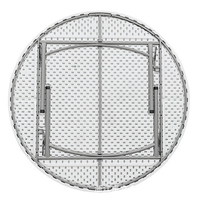 Grande table ronde pour 10-12 personnes, table pliante ronde de 1,8 m pour hôtel, banquet en plein air, table et chaises pour mariage