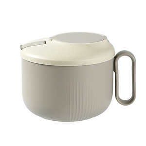 Instant Noodle Bowl With Lid Airtight Soup <b>Container</b> Portable Drainable Lunch <b>Box</b> Round Solid Color CST-8232 - Product Image 2