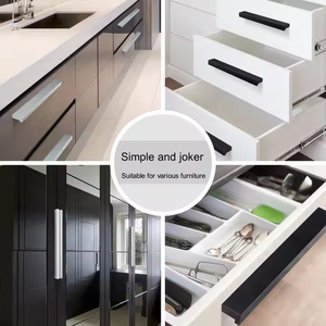 Simple Light Luxury <strong>Black</strong> Stainless Steel Cabinet <strong>Door</strong> Drawer <strong>Knob</strong> for Living Room - Product Image 6