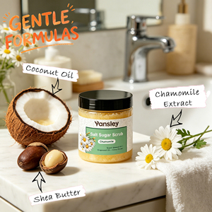Gommage corporel hydratant et exfoliant Yansley contenant de l'huile de noix de coco, de l'aloe vera, des propriétés anti-rides et blanchissantes - Product Image 3