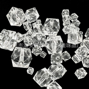 Acrylic Ice Cubes Transparent Square Loose <b>Beads</b> For Jewelry Making DIY Craft Supplies - Product Image 1