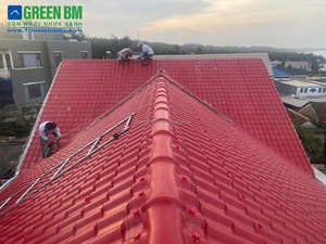 Matériaux de construction : Tuiles de toiture en maçonnerie à 4 couches, plaques/tuiles de toiture ASA PVC, nouveau fabricant vietnamien, panneau de toiture extérieur - Product Image 6