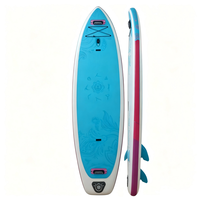 Planche de SUP gonflable tout usage à haute flottabilité avec pagaie, pompe manuelle, laisse de sécurité et système à 3 ailerons