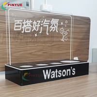 Exhibidor Acrílico en Forma de L, Moderno y Portátil, con Iluminación LED, Personalizable con Logotipo, para Tiendas de Cuidado de la Piel y Maquillaje