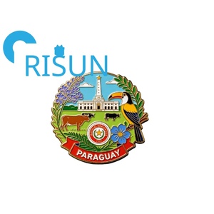 Imán de nevera, pin de solapa y insignia personalizados al por mayor con mapa de <span class=keywords><strong>la</strong></span> bandera latinoamericana, temática cultural de Asunción, Paraguay, para regalo o recuerdo. - Product Image 1