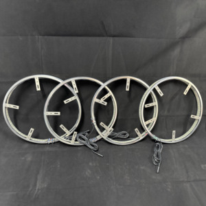 Nhà máy 17inch màu trắng tinh khiết 5 hàng hai bên 10 hàng bánh xe ánh sáng Kit 12V dẫn bánh xe đèn cho xe tải tự động phụ kiện xe bánh xe ánh sáng - Product Image 3