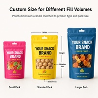 Vente en gros de personnalisation impression de feuille d'aluminium métallique mate sac en plastique zip-lock refermable avec trou de suspension
