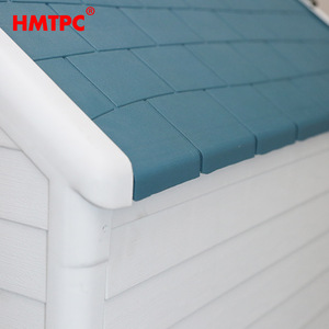 Nichoir pour chien HMTPC, imperméable, rectangulaire, blanc et bleu, pour petits chiens, maison pour animaux de compagnie d'extérieur - Product Image 3
