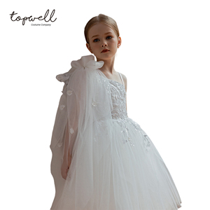 Smooth Girls Appliqued <strong>Wedding</strong> Birthday <strong>Dresses</strong> White Formal <strong>Dress</strong> Off-Shoulder Clothes