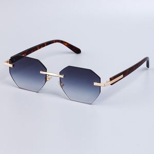 Gafas de Sol Cuadradas Retro de Acetato con Logotipo Personalizado, Moda 2025, Protección UV400, Sin Montura, Degradado, para Hombre y Mujer - Product Image 1