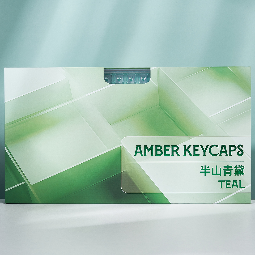170 Keys WS Mountain Teal Amber Keycaps - OSA Profile Doubleshot