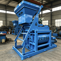 Bétonnière à double arbre à rotation forcée JS1000 |   Centrale de Béton Prête à l'Emploi Industrielle de 1000L, Machine de Malaxage