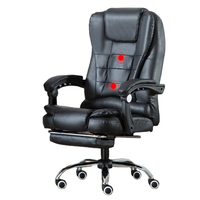 Prix bon marché Fabricants Chaise visiteur ergonomique à dossier haut de direction Chaise de bureau inclinable pivotante en cuir avec repose-pieds