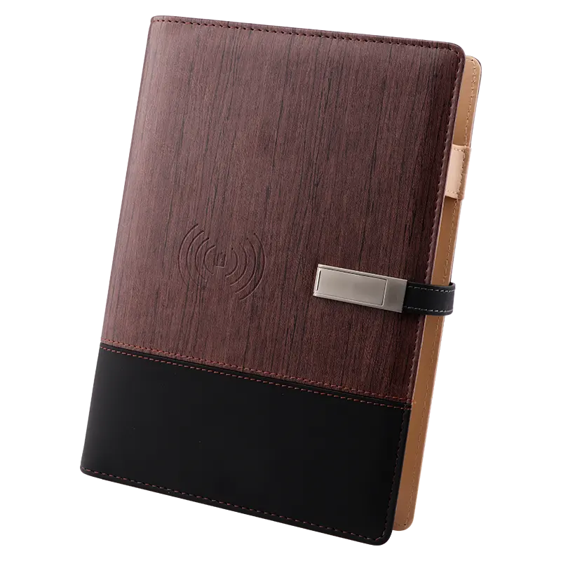 Multifunctioneel Draadloos Opladen Power Bank Notebook 80 Blad Losbladige 8000Mah Powerbank Notebook Met 16Gb Usb Stick