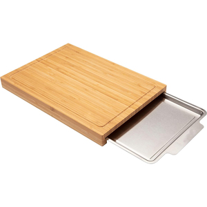 <span class=keywords><strong>Tagliere</strong></span> di bambù con vassoio scorrevole in acciaio inox vassoio per tagliare il vassoio per gli <span class=keywords><strong>scacchi</strong></span> con verdure a base di carne semplicemente lavare - Product Image 1