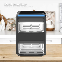 Friteuse à air électrique intelligente 9L en acier inoxydable à double panier, sans huile, économe en énergie, contrôle numérique domestique, vente en gros