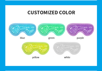 Masque oculaire en gel ultra-doux à cinq couleurs pour compresses chaudes et froides, avec sangle élastique, option logo personnalisé OEM, idéal pour les voyages, pack de glace rafraîchissant