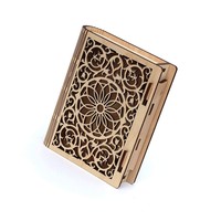 Boîte à bijoux en bois sculptée à la main, personnalisable, découpée au laser, décorative, en forme de cassette, pour bibliothèque