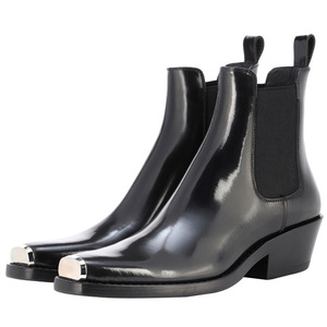 <span class=keywords><strong>Bottines</strong></span> courtes de style cowboy personnalisées XINZI RAIN, taille 43, style Chelsea, bout carré, <span class=keywords><strong>talon</strong></span> bloc, <span class=keywords><strong>bottines</strong></span> occidentales pour femmes avec embout en acier - Product Image 1
