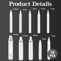 Marqueurs de peinture en mousse vides rechargeables DIY 1mm-15mm stylo de dessin au trait pour la peinture d'art stylos de peinture rechargeables vierges