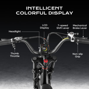 Vélo électrique de ville Eahora Luna 48V 15Ah 250W avec cadre en acier, vente chaude, longue autonomie, moteur à moyeu arrière, grosse batterie au lithium - Product Image 3