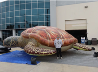 Ballon réaliste personnalisé de tortue de mer de modèle d'animal de mer de tortue marine d'affichage de la publicité d'événement extérieur mignon