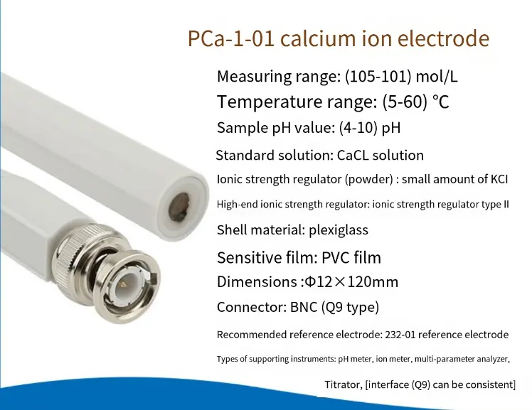 PCa-1-01 Calcium ion Selective probe ISE electrode Ca+ sensor