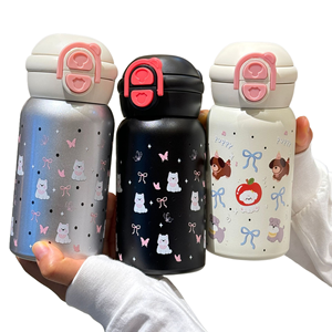 Termo de gran capacidad de acero inoxidable 316, taza de dibujos animados de alto valor, hervidor de agua al vacío para estudiantes, escuela, uso doméstico, incluye - Product Image 1