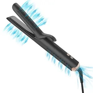 Hot Sale Patent 360 Airflow Air Vents Protection Insulation Anti-scald Tourmaline Ceramic Hair Straightener Curler Styler Tool