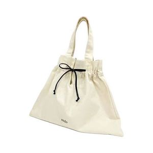 LILA Fashion Design Ribbon Handle Hobo Casual Cute Girl Teenage Ladies Shopping Eco-friendly Durable Canvas Tote Bag - Product Image 4