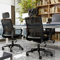 Chaise de bureau moderne en tissu maillé intégral, ergonomique, pivotante et inclinable, pour le bureau à domicile