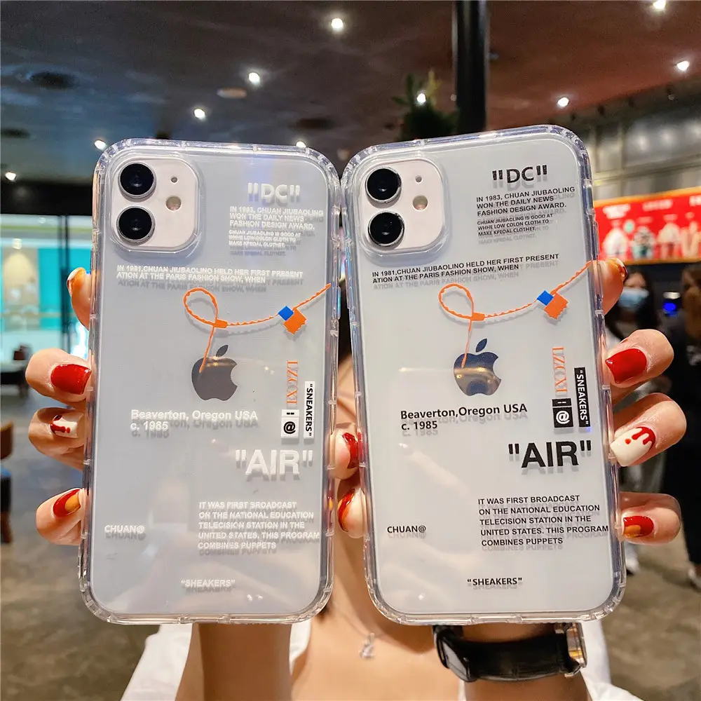 Sneakers Air Brand Phone Case For Iphone 14 13 12 Mini 11 X Xs Max Xr 7 8 6 Plus Ins White Label Soft Tpu Cover