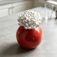 Diffuseur de parfum en céramique Finru avec fleur en céramique, huile essentielle pour la maison, aromathérapie, coffret cadeau pour salon et salle à manger