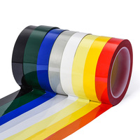 Ruban adhésif acrylique coloré simple face, isolant haute température, pour transformateurs, marquage de lignes sur tableau blanc 5S, en PET